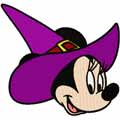 Minnie Mouse witch machine embroidery design
